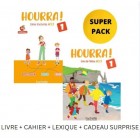 Hourra ! 1 (A1.1) - Super Pack (Livre + Cahier + Lexique + Cadeau surprise)